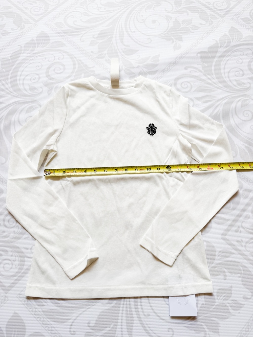 Chrome Hearts White Tee with Black Embroidered Crest - Picture 2 of 6